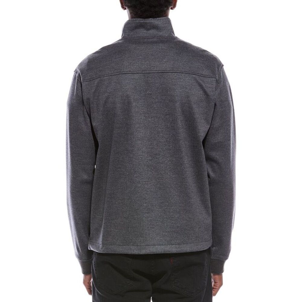 Theory Mens  Wool-Blend 1/4-Zip, Gray - Picture 2 of 3